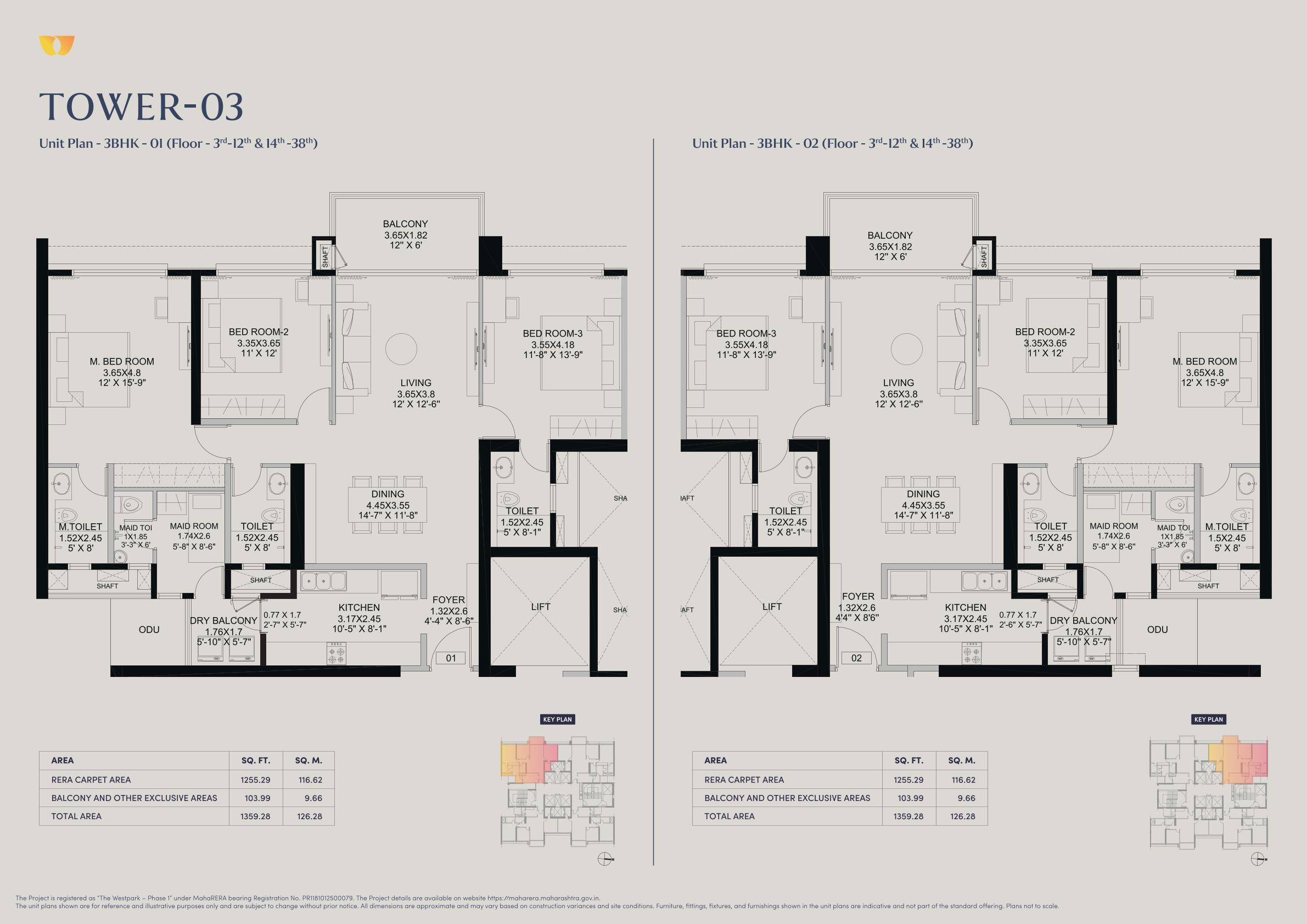 3 BHK Floor Plan 2